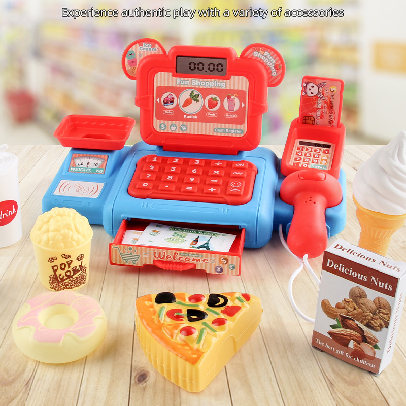 Toy Cash Register - Simulation Cartoon Supermarket Cash Register Toy