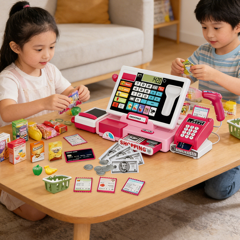 Toy Cash Register - Cash Register Playset Shopping cart Supermarket