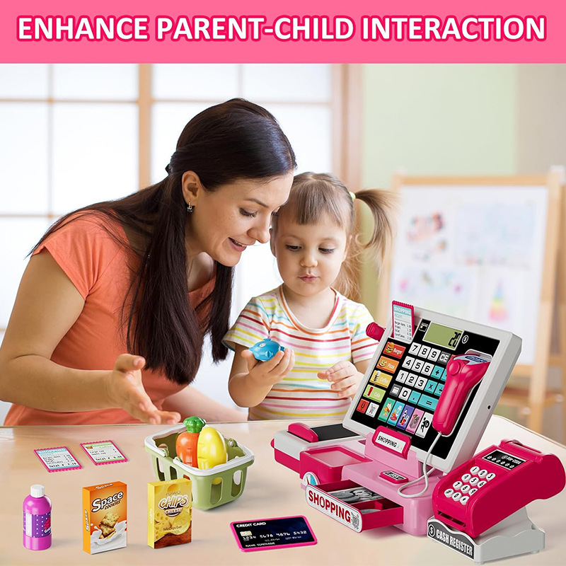 Toy Cash Register - Shopping Cash Register Playset with Real