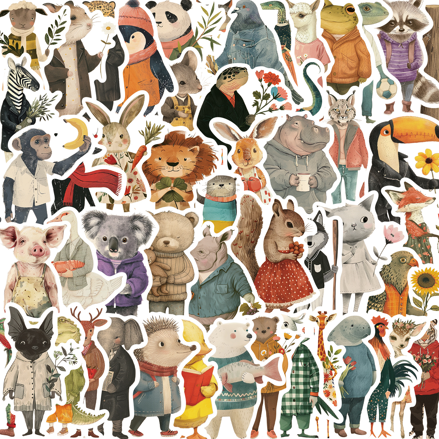 50pcs Vintage Animals Cliparts - Kids Toys Clipart บทวิจารณ์และราคา