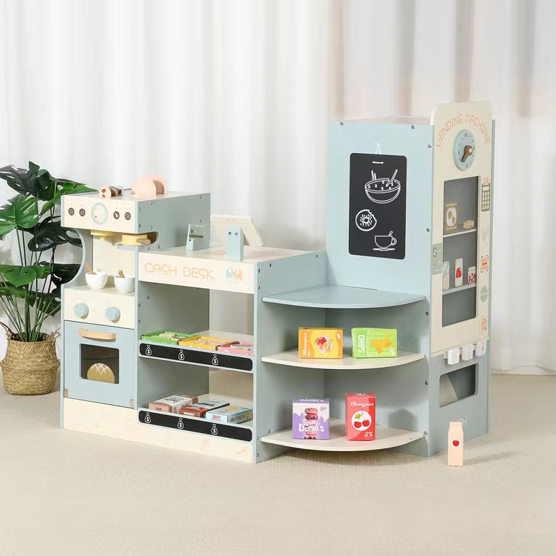 Kids Wooden Grocery Store Play - Toy Cash Register บทวิจารณ์และราคา