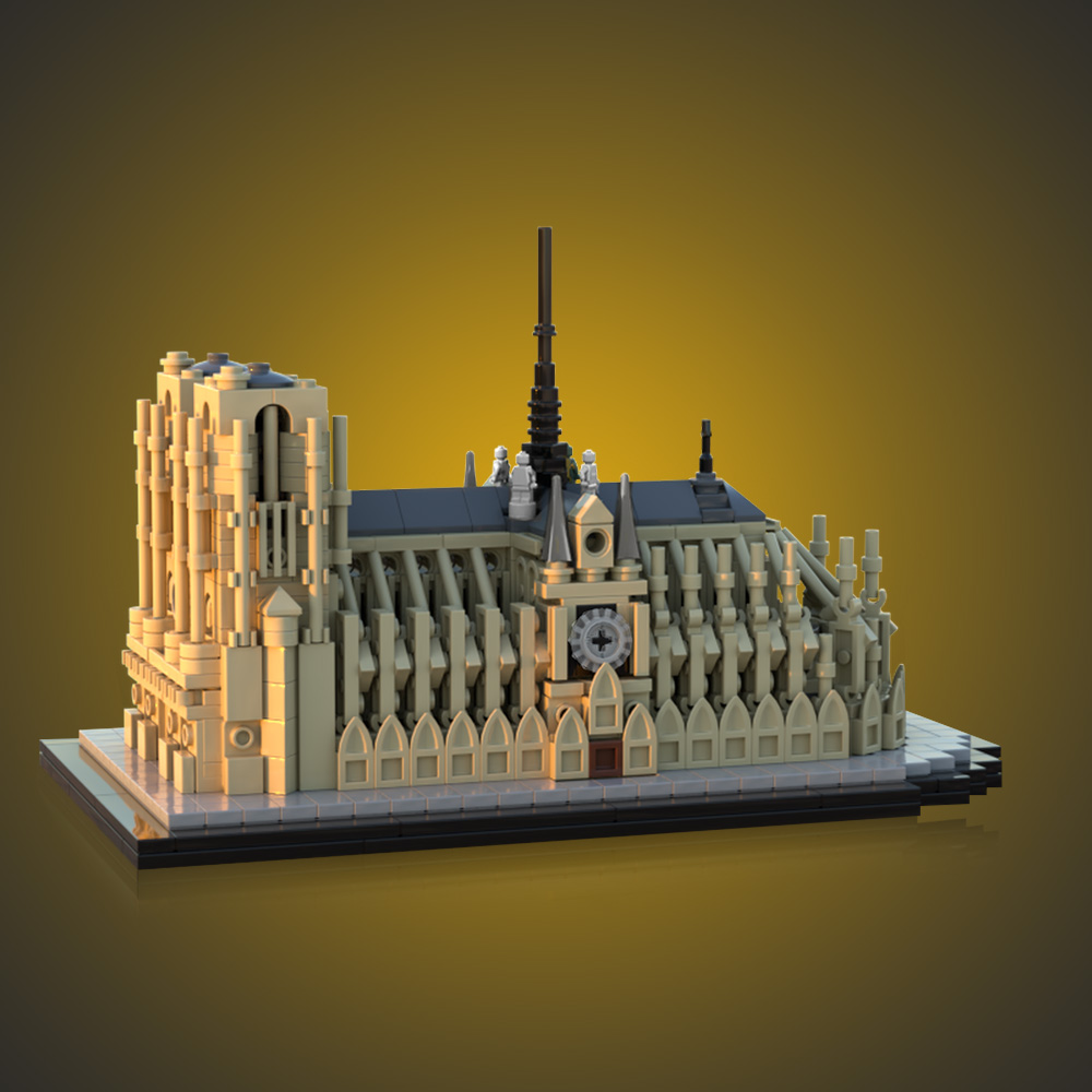 Gobricks MOC 1:800 Notre-Dame  - Kids Toys Paris บทวิจารณ์และราคา