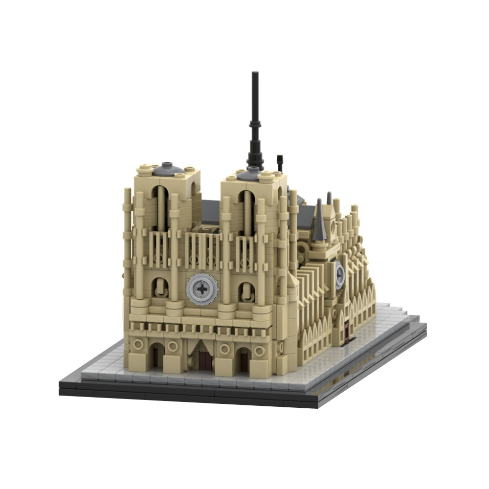 Gobricks MOC 1:800 Notre-Dame  - Kids Toys Paris บทวิจารณ์และราคา