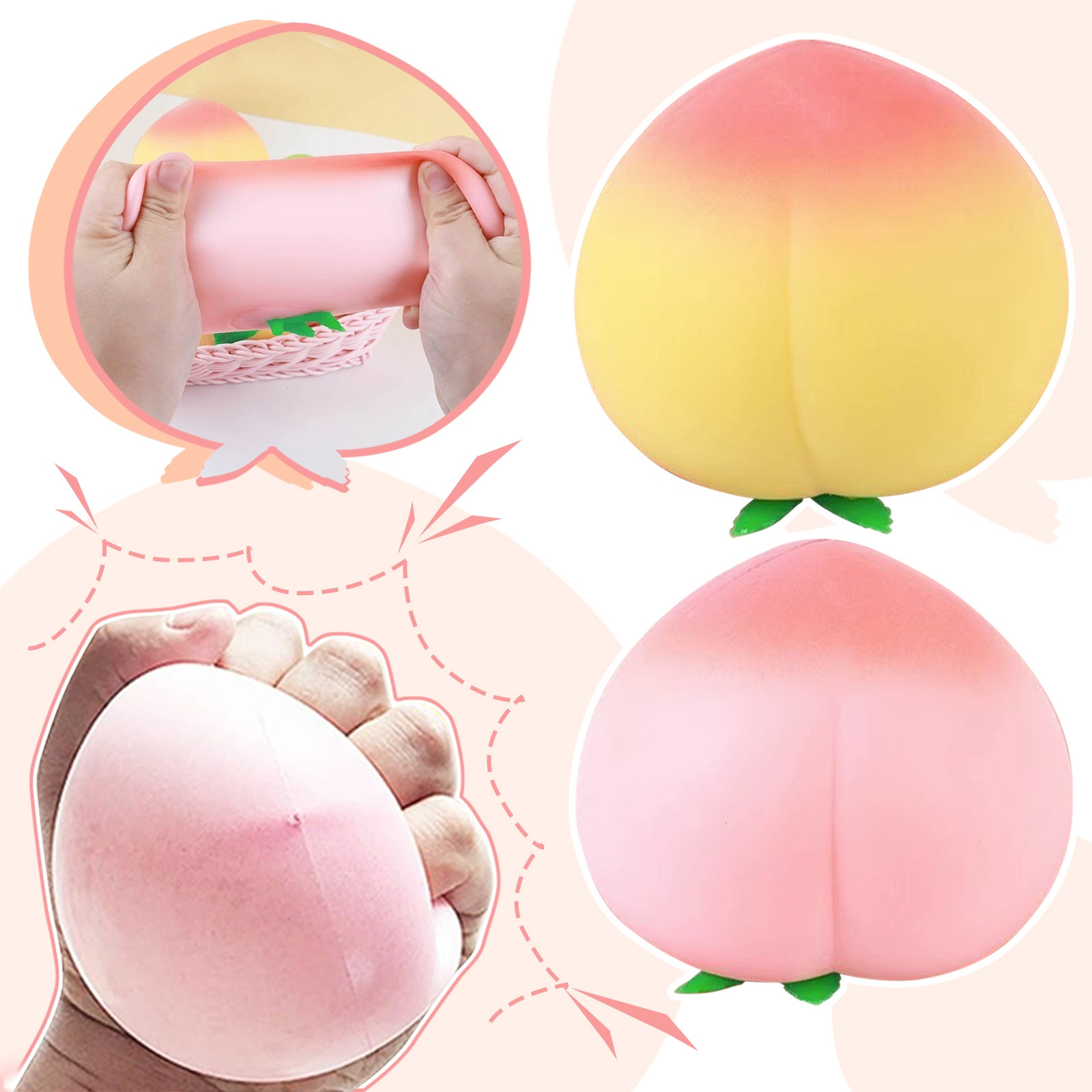 ZA Fidget Toy Cartoon Peach PU - Kids Toys Za บทวิจารณ์และราคา