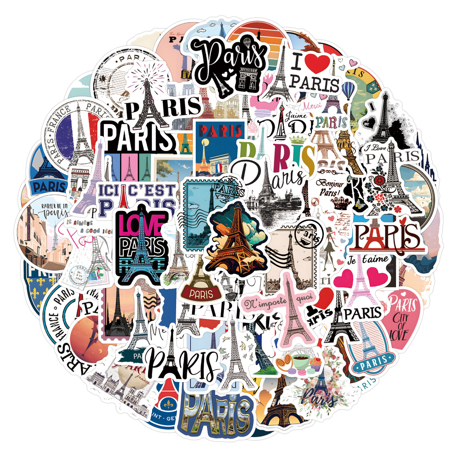 110PCSFrance Paris Stickers Tr - Kids Toys Paris บทวิจารณ์และราคา