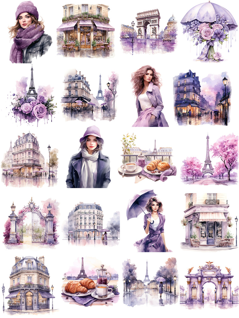Purple Paris Stickers Crafts A - Kids Toys Paris บทวิจารณ์และราคา