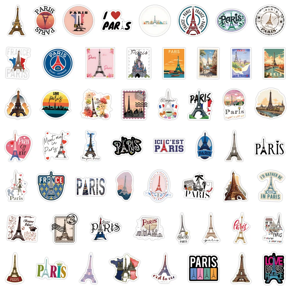 110PCS France Paris Stickers T - Kids Toys Paris บทวิจารณ์และราคา