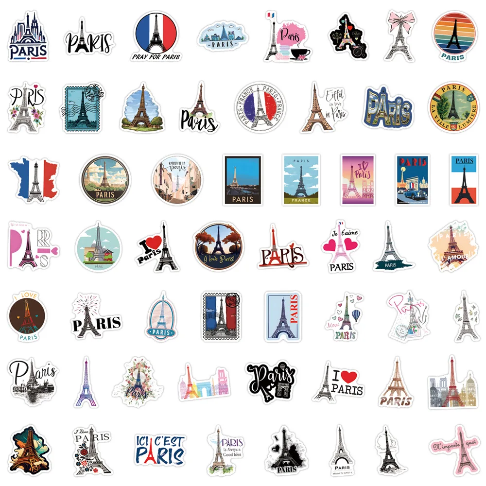 110PCS France Paris Stickers T - Kids Toys Paris บทวิจารณ์และราคา