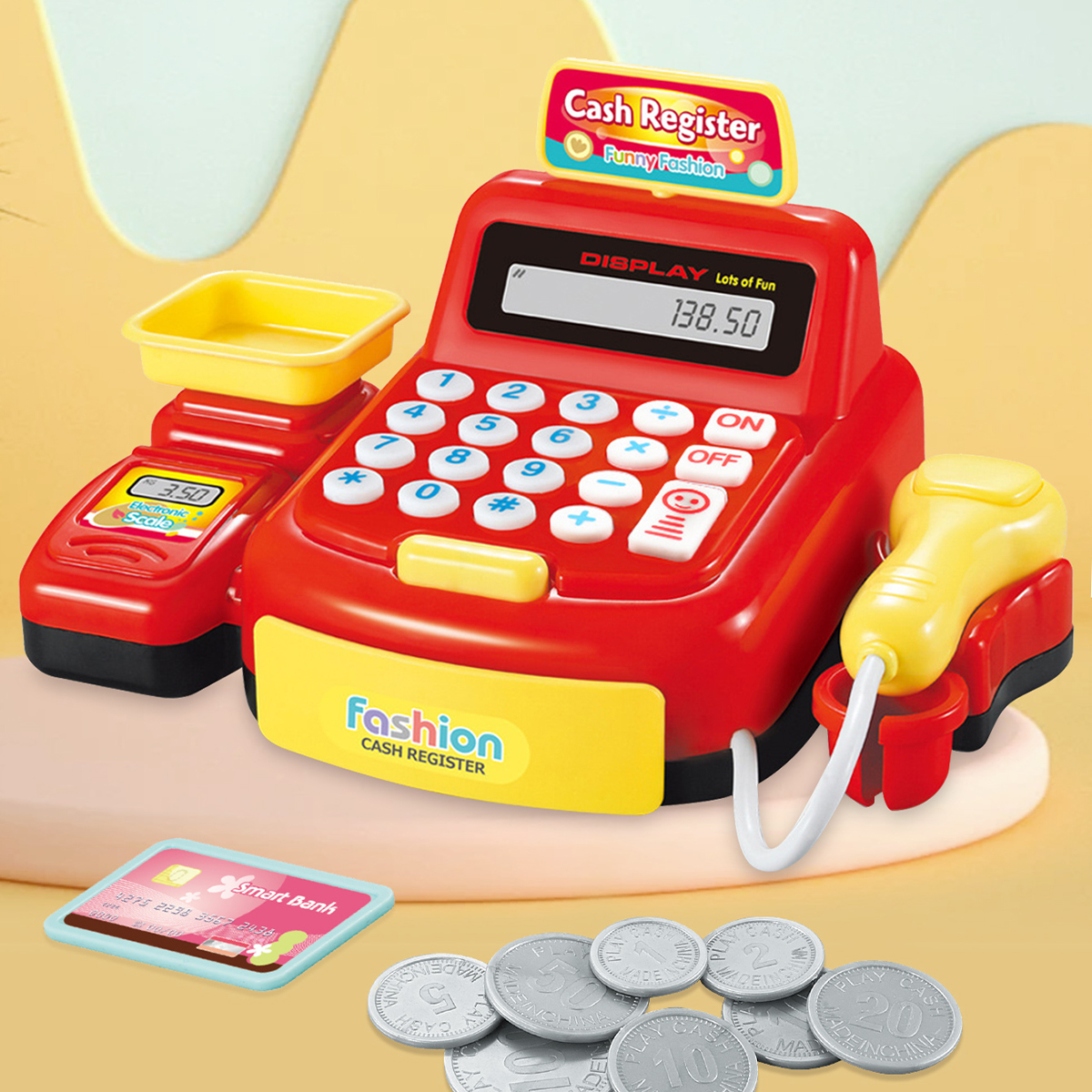 Supermarket Calculator Cash Re - Toy Cash Register บทวิจารณ์และราคา