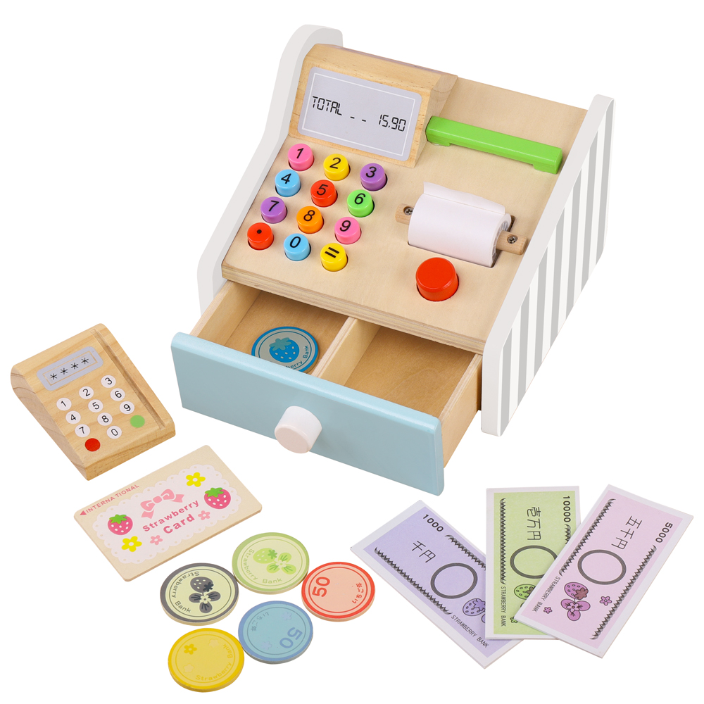 Wooden cash register Toys Chil - Toy Cash Register บทวิจารณ์และราคา
