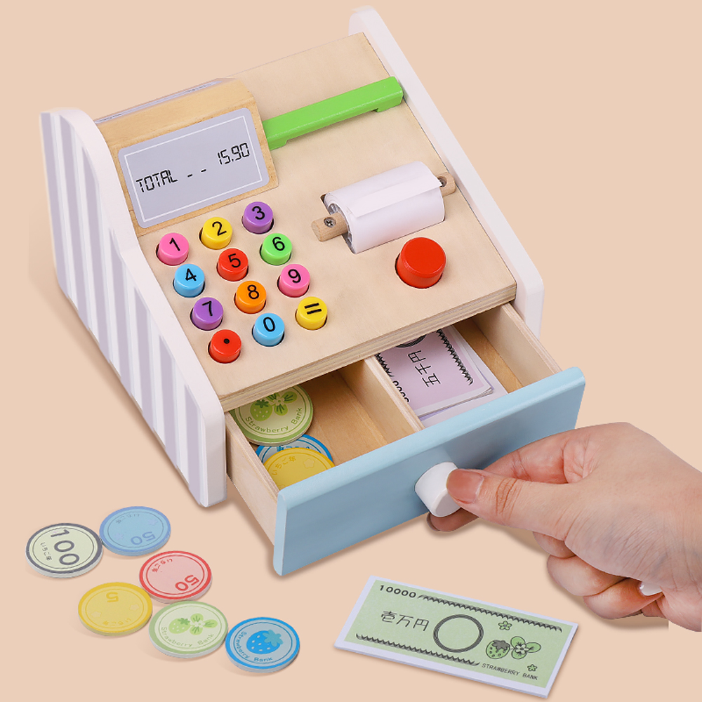 Wooden cash register Toys Chil - Toy Cash Register บทวิจารณ์และราคา