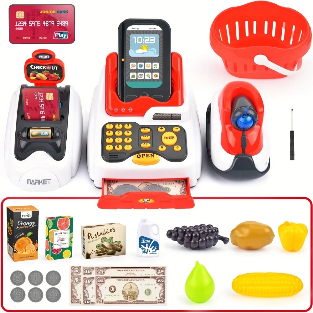 33PCS Toy Cash Register for Ki - Toy Cash Register บทวิจารณ์และราคา
